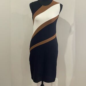 Boston Proper XXS Black and Brown Sleeveless Bodycon‎ Mini 477